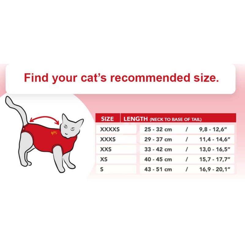 MPS Medical Pet Shirt Cat, Surgery Recovery Suit, Orange, XX-Small