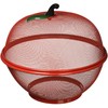 Style Asia Apple-Shaped Basket, Mesh Fruit Holder, Red