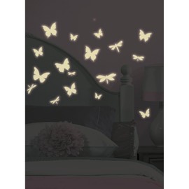 RoomMates Butterflies & Dragonflies Glow In The Dark Wall Decals