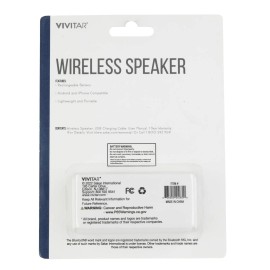 Vivitar Wireless Bluetooth® Speaker, White, NIL8004-WHT-STK-24