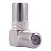 REY 90° Angled Coaxial Male to F Type Female Aerial