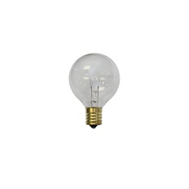 Sival - Replacement Globe Light Bulb, G50, 7W/130V, E17 (C9) Intermediate Base, Clear, 25 Pack (G16-1/2)