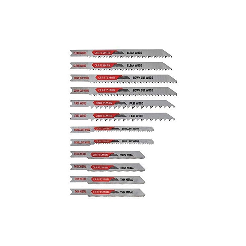 CRAFTSMAN Jigsaw Blades, U-Shank Set, 12-Piece (CMAJ2SET12)