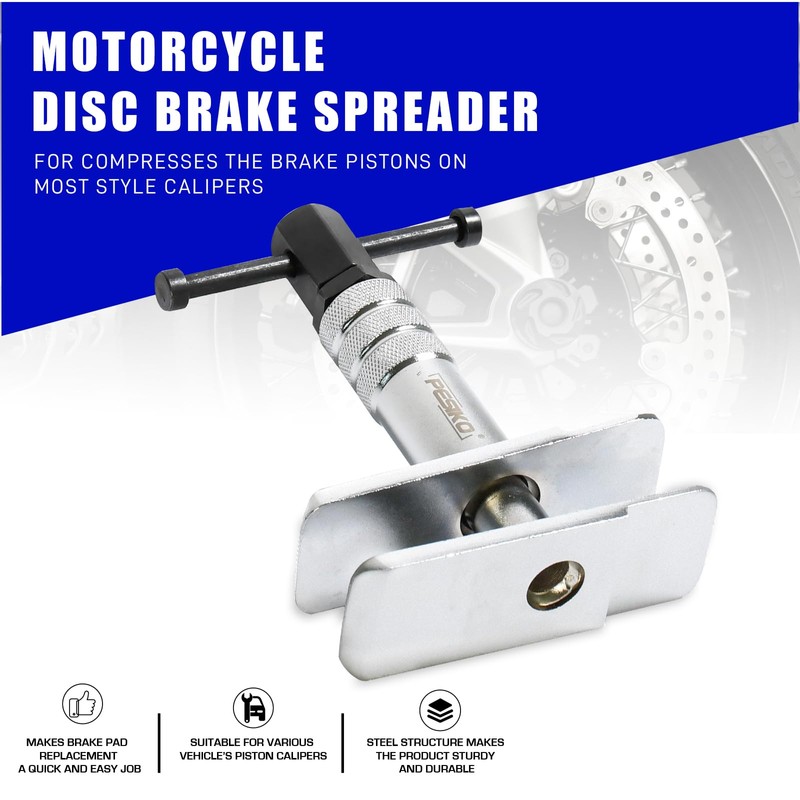 PESIKO Heavy Duty Motorcycle Brake Caliper Spreader Tool - Compression