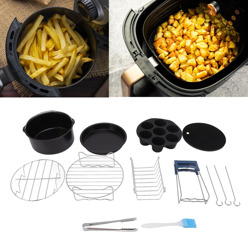 For Air Fryer Pans Set Heatproof Easy Cleaning Stainless Steel