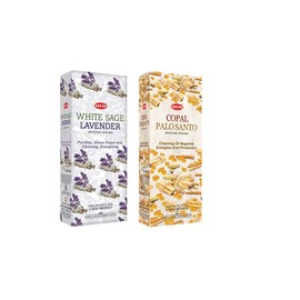 HEM - White Sage Lavender & Copal Palo Santo- Incense Sticks |Pack of 2 Boxes |Total 240 Sticks|