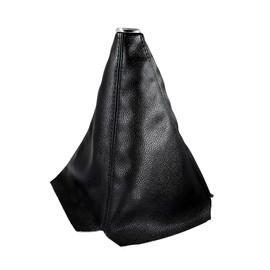 Yourkar Car Shift Knob Dust Cover, Auto Gear Shift Knob Boot, Dust-proof Shifter Sleeve Replacement Suitable for Most Manual or Automatic Cars, Universal Interior Car Accessories (Leather, Black)