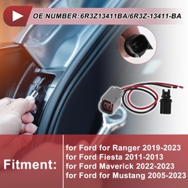 A ABSOPRO 1 Set Side Marker Light Socket Wiring for Ford for Ranger 2019-2023 No.6R3Z13411BA/6R3Z-13411-BA Lamp Bulb Pigtail Connector Harness