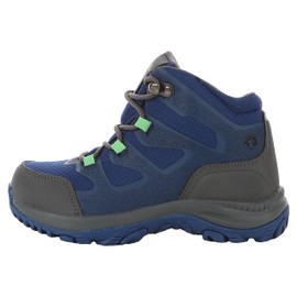 Northside Kids Hargrove Mid Hiking Boot - Waterproof Sealed Membrane Compression Moulded EVA Midsole Breathable & Washable Insole, Navy/Lime, 5