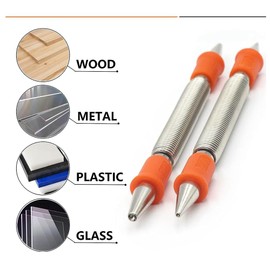 Grnlucja 2Pcs Spring Tool Set 1/32In, 1/16In, 3/32In, 1/8In Nail Punch, Spring Loaded Rivet Removal Kit for Wood