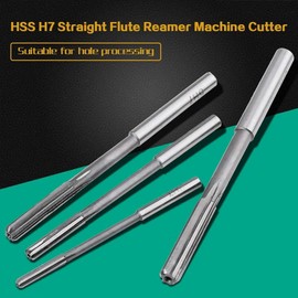 Machine Reamer Milling Reamer 10 Pieces HSS H7 Straight Flute Reamer Machine Cutter 3/4/5/6/7/8/9/10/11/12 mm