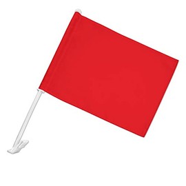 GRAPHICS & MORE Solid Red Car Truck Flag with Window Clip On Pole Holder