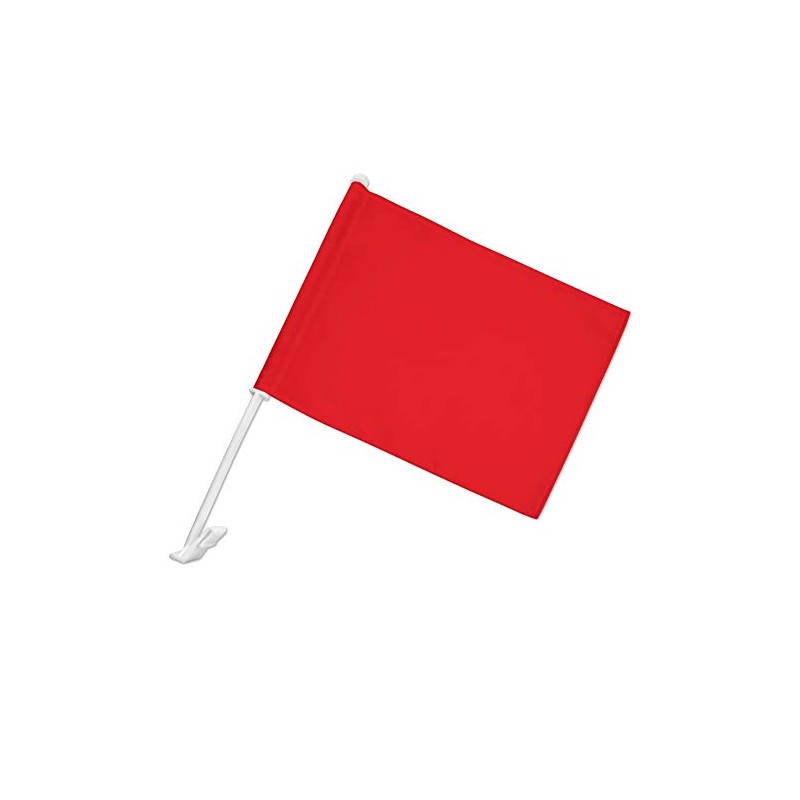GRAPHICS & MORE Solid Red Car Truck Flag with Window