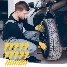 Tyre Removal Head, Rim Edge Changer Protector, Tyre Assembly Head Duck Insert Tool, 10 Front and 10 Rear Inserts, Nylon Tyre Disassembly Assembly Head Part Machine Protection Accessories