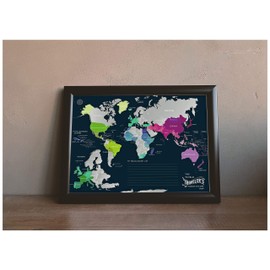 The World Traveler's Scratch-off Map 32'' x 24'' Poster