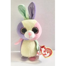 TY SET OF 2 BLOOM BUNNY & LALA LAMB 3-5” BASKET BEANIES, NEW W/TAGS *TINY & CUTE