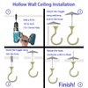Evsteluo Heavy Duty Swag Ceiling Hooks with Hardware for Hanging