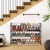 KIMBORA 4 Tier Long Shoe Rack for Closet, Wide Shoe