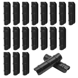 Kyuionty 20PCS Greenhouse Clamps Clips, 3/4 Inch Garden Buildings Tube Clips Plastic Pipe Clamps for Greenhouse Film, Sunshade Nets, Gardening (Black)