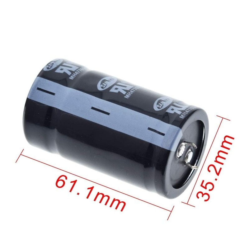 TOKERU 2Pcs 500F 2.7V Round Through-Hole Mount Super Capacitor, Drops