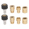 8pcs Pressure Washer Adapter Set Quick Coupler Fittings Metal Quick