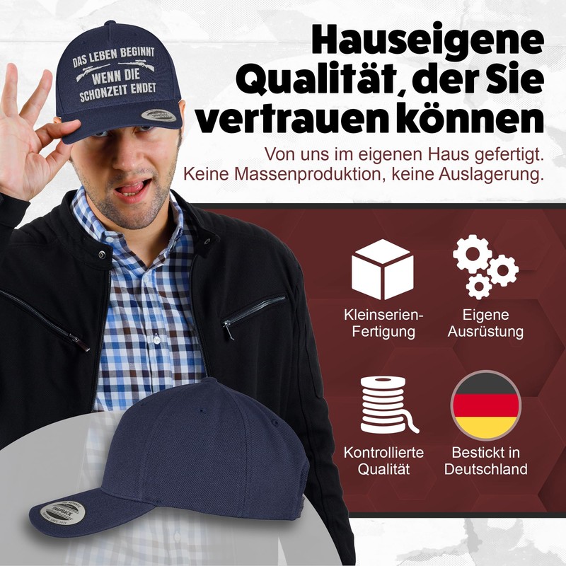 tshirtladen Snapback Cap Bester Papa DER Welt - Gift for