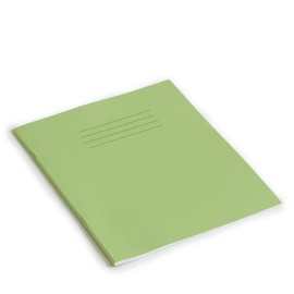RHINO Stationery Exercise Book | 8 X 6.5 | 32 Page | 12mm Lined with Blank Alternative Page | Light Green | Learning Resources | School Books | Pack of 10