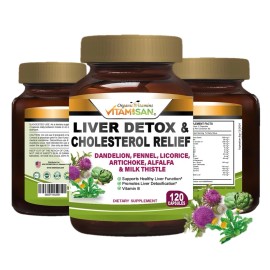 Liver Cleanse Detox Repair - 1,674 MG Milk Thistle Dandelion Support Supplement