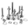 280PCs 1/4-20 Hex Bolts Screws Hex Nuts Flat Washers Lock