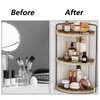 Fixwal Corner Bathroom Counter Organizer, 3 Tier Rustic Bathroom Organizer,