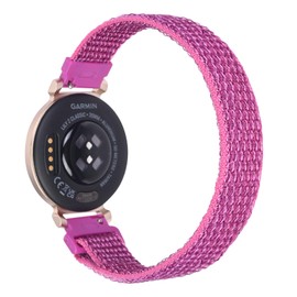 Leiou Sport Mesh Strap Compatible with Garmin Lily 2 watch bands Replacement Nylon bands -Dragon Fruit, S