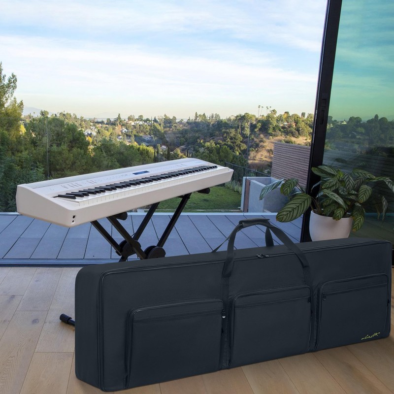 LASUK 88L Key Keyboard Case (Size:57.5"x8"x18"), Portable Keyboard Piano Waterproof