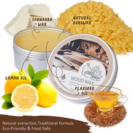 AGLARY 7oz Beeswax for Cutting Boards, Wood Butter Cutting Board Wax - Natural Wood Conditioner,Food Grade Wood Wax for Butcher Blocks and Wooden Utensils, No Mineral Oil.