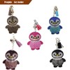 Rigral Key Holder, Penguin, Bag Charm, Key Ring, Glitter, Pink