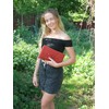 LONI Gorgeous Faux Suede Clutch Shoulder Bow Bag