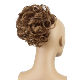 Prettyshop Hairpiece scrunchy hair piece bun/tress with hair tie rubber, hair styles, up-dos, in various colours