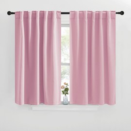 NICETOWN RV Curtains for Camper Windows - (Rouge Pink Color) 42x40 Inch, 2 Panels Set, Thermal Insulated Room Darkening Blackout Drapes/Draperies with Rod Pocket & Back Tab for Half Window