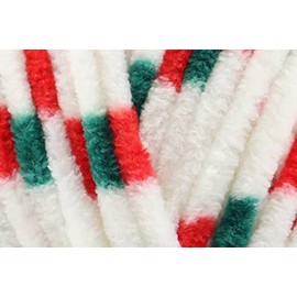 King Cole Yummy Chunky Crochet Yarn, 100% Polyester Plush Texture Knitting Wool for Blankets, Throws, Scarves & Shawls - 100g Balls - Christmas (3464) - Pack of 5