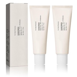 Relief Sun Rice + Relief Sun Organic Sunscreen SPF50, Probiotics SPF50+ Rice Sunscreen Korean PA++++ for All Skin Type and UV Defense(2PCS*50ml)