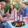 10 Inch Neon Purple Spiral Taper Candles Set for Dinner,