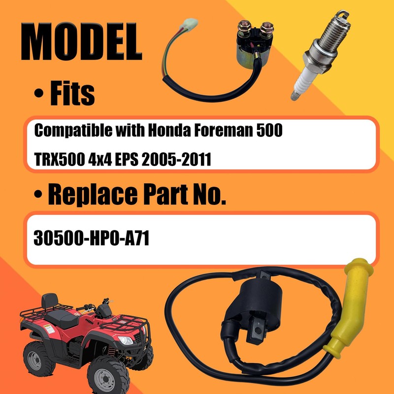 Ignition Coil For Honda Foreman 500 TRX500 4x4 EPS 2005-2011