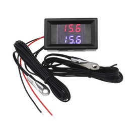 The Lord of the Tools Digital Thermometer LED Temperature Meter Dual Digital Display Thermometer Sensor Probe Thermometer for Car Room Fridge Breeder