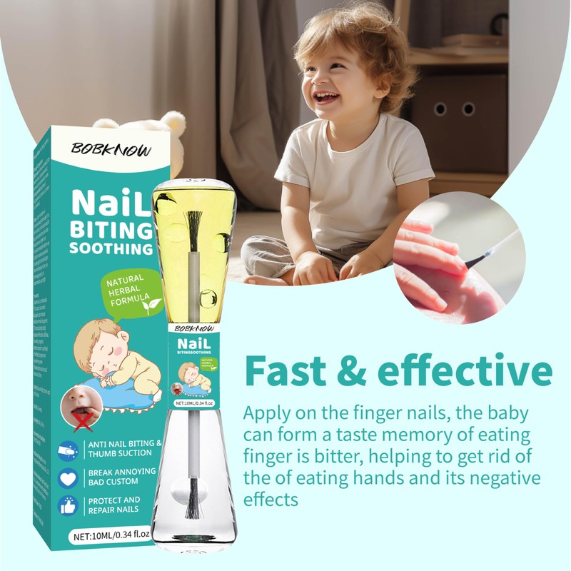 BOBKNOW 10 ml Nail Biting Treatment for Kids, Bitter Melon