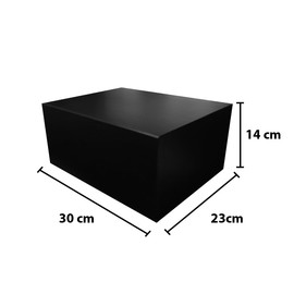 Caja Rígida Para Regalo Grande Color Negro Mate Con Cierre Magnético 30x23x14 cm DLT