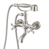 gotonovo Wall Mount Clawfoot Bathtub Faucet with HandHeld Spray and