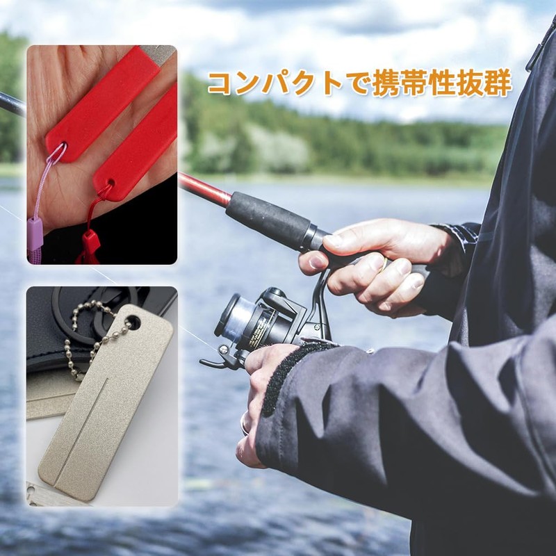 Renjzle Hook Sharpener, Set of 2, Diamond File, Fishhook Sharpener,