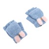 USB Heated Knitted Flap Gloves Half Finger 5V Winter Heating