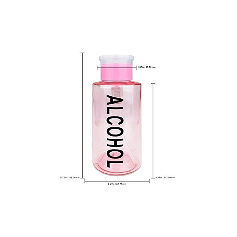 PANA 10oz Pink with Word Push-Down Dispenser Bottle - 1