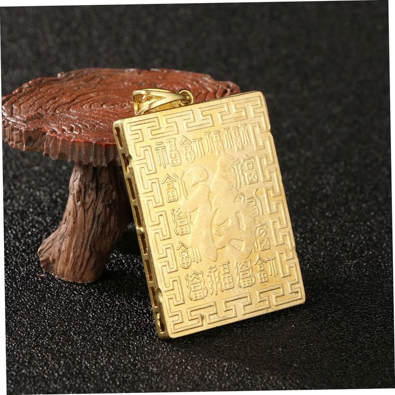 DOITOOL 2pcs Antique Brass Zodiac Tiger Pendant Lightweight Hanging Decor