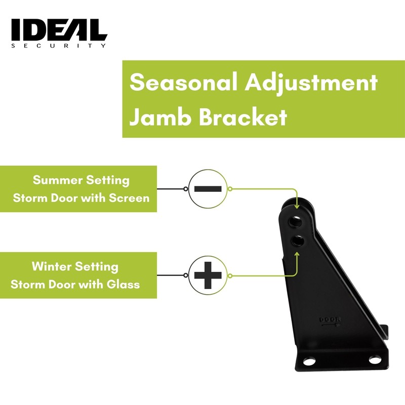 Ideal Security Model 8160 Heavy-Duty Pneumatic Storm Door Closer with